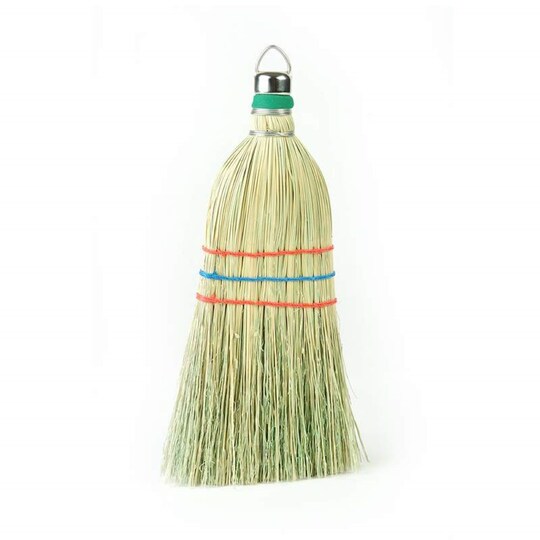 Lehman's Amish-Made Whisk Broom - Authentic Corn Straw Broom with Metal Hanging Hook, Natural, 11 inches